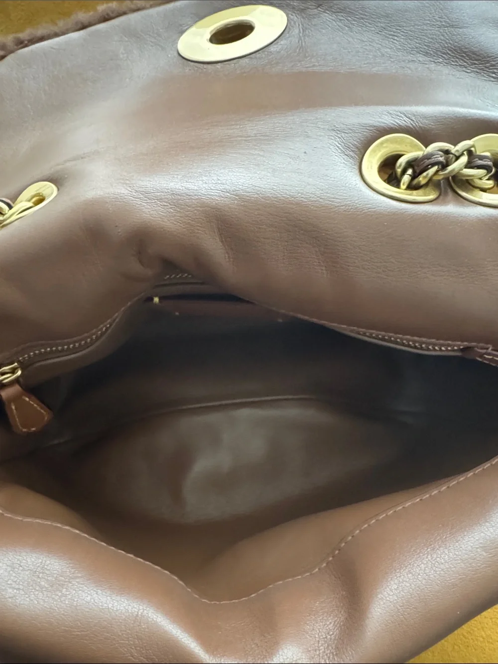 Coach Shearling Pillow Madison Shoulder Bag